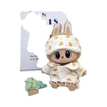 Imagem de Pijamas Mini Kawaii Labubu Com Máscara Para Os Olhos 15-17cm Acessório