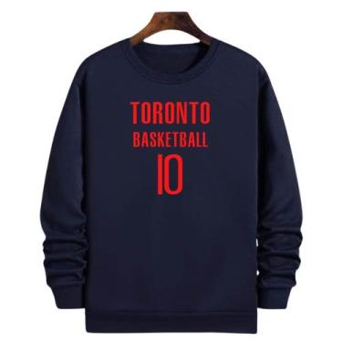 Imagem de Blusa Moletom Gola Basquete Toronto Basketball número 10 - Loja Click 