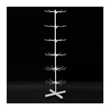 Imagem de Suporte giratório de 7 camadas para exibição de joias - organizador versátil para colares, pulseiras, brincos, anéis e chaveiros - Suporte móvel para torre de árvore para varejo e armazenamento