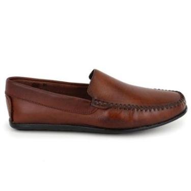 Imagem de Mocassim Dockside Masculino Couro Bico Redondo Calce Fácil-Masculino