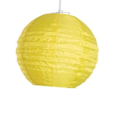 Imagem de MotiveTech Abajur decorativo para lanterna externa, cúpula para luminária pendente impermeável para decoração de e pátio, Amarelo, 27cmx30cm