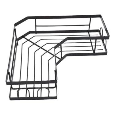 Imagem de YWBL-WH Prateleira de Chuveiro de Canto Em Forma de L, Organizador de Banheiro Adesivo Atualizado Com Grande Espaço de Armazenamento para Produtos de Higiene Pessoal, Design de (Preto 2 Conjuntos