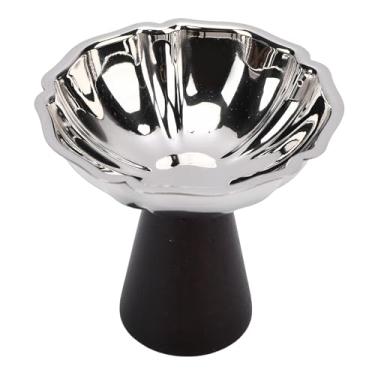 Imagem de Aqur2020 Tigela de Servir Sorvete Com Base de Madeira, Prato de Sobremesa de Aço Inoxidável 304 para Frutas Com Mousse de Sorvete, Copo Elegante para Mesa de Jantar, Festa Em Restaurante (Estilo