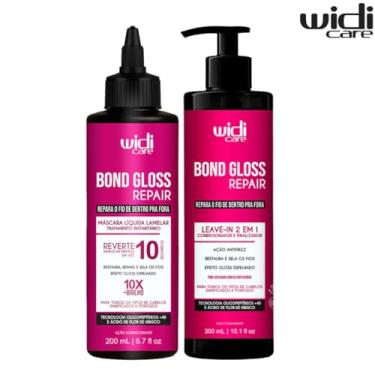 Imagem de Widi Care Bond Gloss Repair Kit Máscara Líquida Lamelar 200ml + Leave-in 2 em 1 300ml | Reconstrução Capilar, Brilho Espelhado, Antifrizz