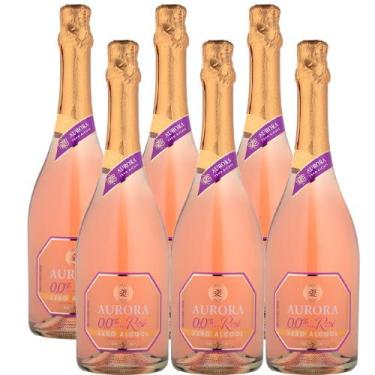 Imagem de Kit Espumante Aurora Rose Moscatel C/6 Un 750 Ml