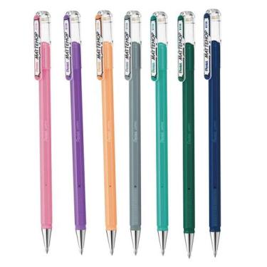 Imagem de Kit 6 Caneta Gel Pentel Mattehop Cores Novas 2025