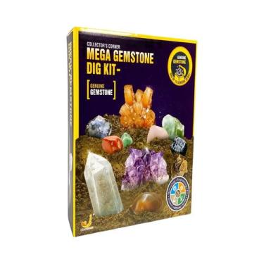 Imagem de Kit Mega Dig STEM Para Crianças Com 15 Gemas E Cristais Reais, Brinque