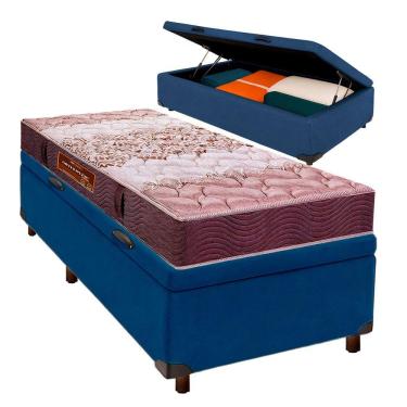 Imagem de Cama Box Bau Blindado Solteiro + Colchão D26 Ortophedic Sankonfort