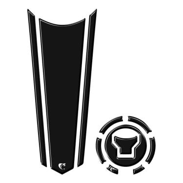 Imagem de Adesivo Protetor Tanque E Bocal Gravatona Honda Preto Acima 2018 Preto