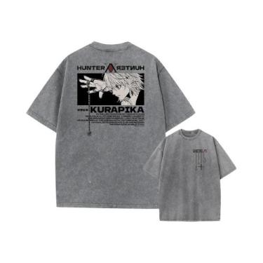 Imagem de Camiseta Unissex Vintage Hunter X Hunter Com Estampa Gráfica Ácida Em 