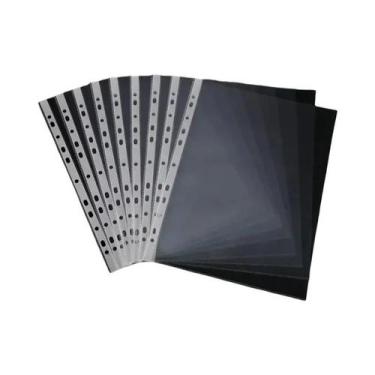 Imagem de 100 Unidades De Pastas De Arquivo Transparentes A4 Com 11 Furos, Capas