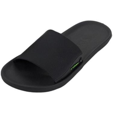 Imagem de Chinelo Masculino Slide Moderno Confortável Feel Rider, Preto, 42