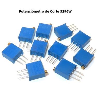 Imagem de Potenciômetro De Precisão Ajustável Multivoltas 50 Peças 3296W 1K 2K 5
