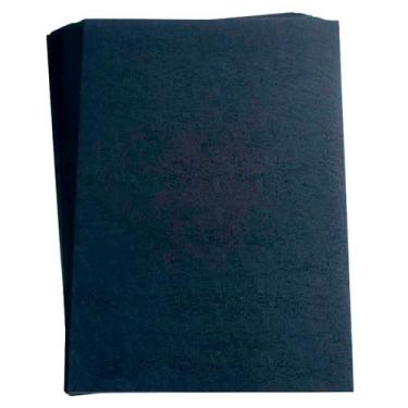 Imagem de Capa Para Encadernação Preto Couro A4 Pp 0,30 1000un - Cassmar 