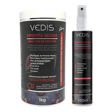 Imagem de Kit Creme E Fluído Pimenta Negra Vedis Massagem Modeladora