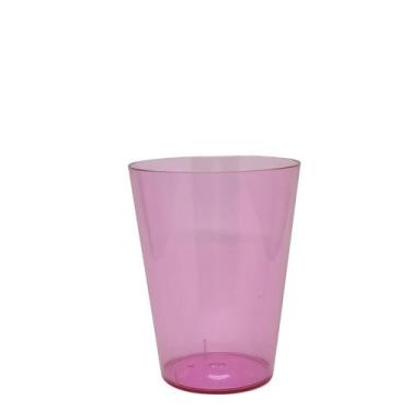 Imagem de 50 - Copos Semi Descartável 220ml semi acrilico cristal e colorido - D