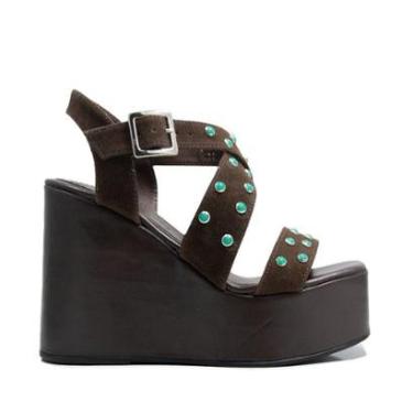 Imagem de Sandalia Unique Marrom Anabela-Feminino