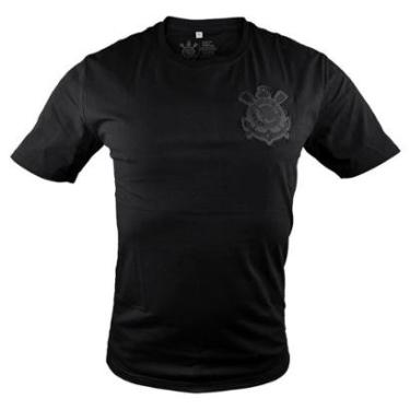 Imagem de Camiseta Corinthians Preto Masculina Conforto Licenciada-Masculino