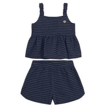 Imagem de Conjunto infantil menina em tecido especial Brandili-Feminino