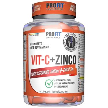 Imagem de Vitamina C + Zinco 60 Cápsulas Profit-Unissex