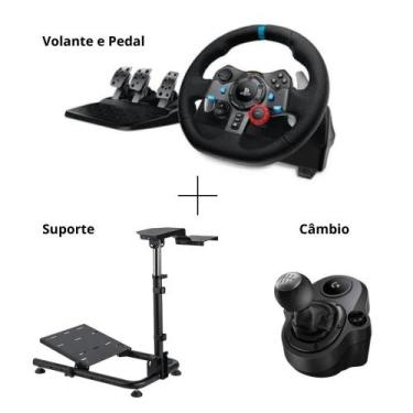 Imagem de Volante Logitech G29 Ps5, Ps4, Pc + Suporte Cockpit + Câmbio