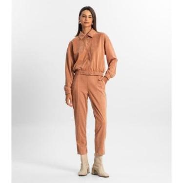Imagem de Calça Suede Feminina Rovitex Marrom-Feminino