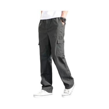 Imagem de Calças Cargo Masculinas 6XL De Algodão Para Verão E Primavera, Roupa D