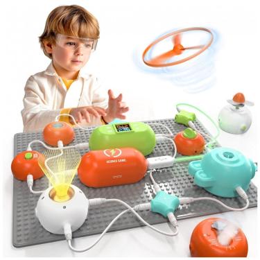 Imagem de Kit de Ciência e Eletrônica para Crianças SMILESSKIDDO com Mais de 420 Projetos, 35 Peç...