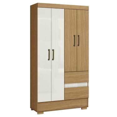 Imagem de Guarda Roupa Solteiro Coimbra 4 Portas 100 Cm Atacama Off White Armoveis