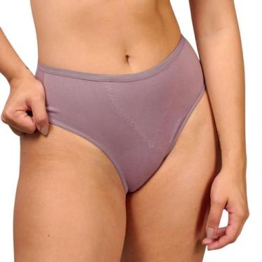 Imagem de Calcinha Cintura Alta Reforço Frontal Modal Duloren 729056, M, Berinje