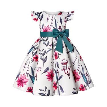 Imagem de Vestido De Princesa Novo E Quente Para Meninas Com Manga Borboleta E E