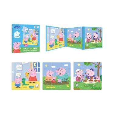 Imagem de Quebra-Cabeça Magnético Infantil Peppa Pig, Brinquedo Educativo De Des