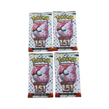 Imagem de Cartas Pokémon Crimson Violet 151 Prism Evolution, 4 Pacotes De 8 Unid