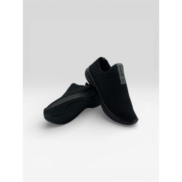 Imagem de Tênis Meia Slip-On Feminino Conforto Urbano Preto/Preto - AR-RUNNING, 