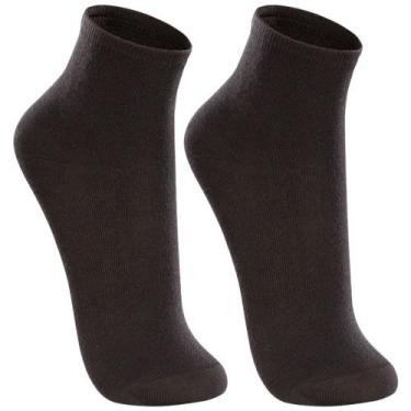 Imagem de Kit 2 Meia Cano Médio Feminino Lupo 4200-088, Preto, Preto, 34-39