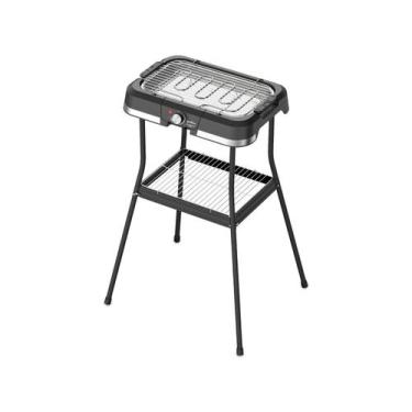 Imagem de Churrasqueira Elétrica Britânia BCQ90 Com Suporte, Preto e Inox, 220V
