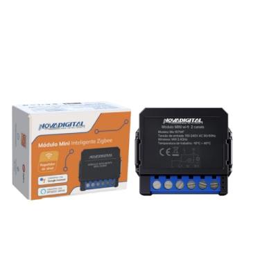 Imagem de Interruptor Relé Mini 2 Canais Zigbee 3.0 Wi-fi NovaDigital MS106ZB Tuya Smart Life Com...