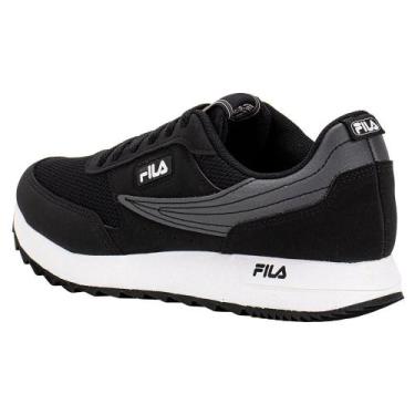 Imagem de Tênis feminino retro flag fila f02l00206, Preto, Branco, 39