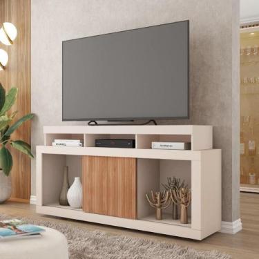 Imagem de Bancada Rack Para Tv 55 Polegadas Frost Marrom Caemmun - CAEMMUN MÓVEI