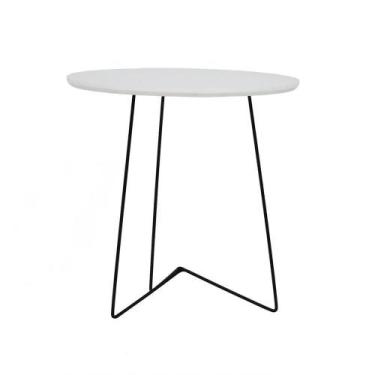 Imagem de Mesa Lateral Gabi ø420x455 Preto-branco - Decorise