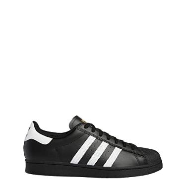 Imagem de adidas Tênis unissex Superstar ADV – Estilo de vida, atlético e tênis, Core Black / Cloud White / Cloud White, 13