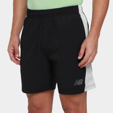 Imagem de Bermuda New Balance Athletics Stretch Graphic 7 Masculina, Preto, G