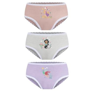 Imagem de Kit 3 Calcinha Infantil Lobinha Princesas 18201-089, Sortido 0939, PP