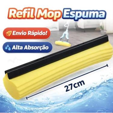 Imagem de Refil Para Mop Rodo Mágico Espuma Premium Limpeza Eficiente Qualidade 