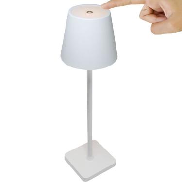 Imagem de Luminária Abajur de Mesa LED Touch Dimerizável Portátil Recarregável 3 Tonalidades Bran...