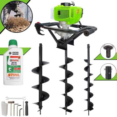 Imagem de Perfurador de Solo MPS52 à Gasolina 2T 52CC 1,8HP com Brocas 80x10CM 80x15CM e Óleo Castrol Stihl