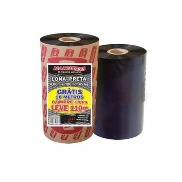 Imagem de Lona Plástica Lona Preta 4x110 45kg para Construção, Reforma e Impermeabilização com Pr...