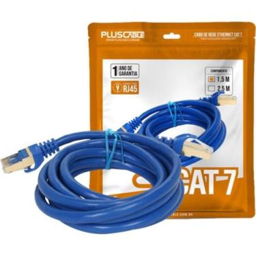 Imagem de Patch Cord Cat7 1,5m Azul Pluscable