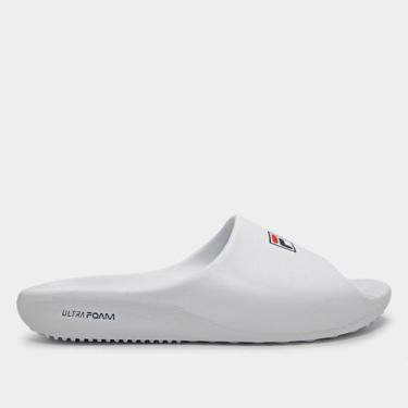 Imagem de Chinelo Fila Drifter Foam Feminino, Branco, Marinho, 37/38