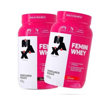 Imagem de Combo 2 Unidades Femini Whey 900g Suplemento Original-Feminino